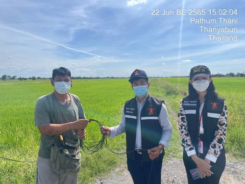 เมื่อวันที่ 22 มิถุนายน 2565 สำนักงาน กสทช. เขต 11 ลงพื้นที่ตรวจสอบบริเวณจุดเกิดเหตุมีผู้ขับรถจักรยานยนต์เกี่ยวสายสื่อสารล้ม